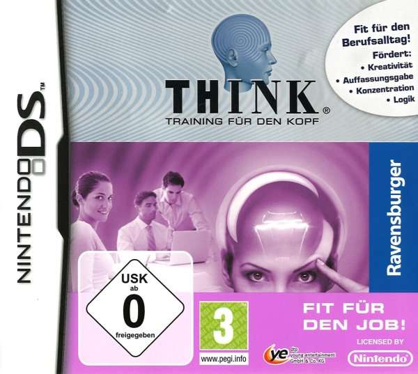 Think Training für den Kopf Fit für den Job Nintendo DS DSL DSi 3DS 2DS NDS NDSL