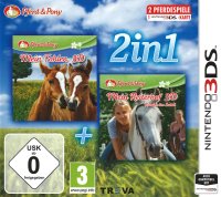 2in1 mein Fohlen 3D + mein Reittierhof 3D Rivalen im Sattel Familie Spa&szlig; Pferde Nintendo 3DS 2DS