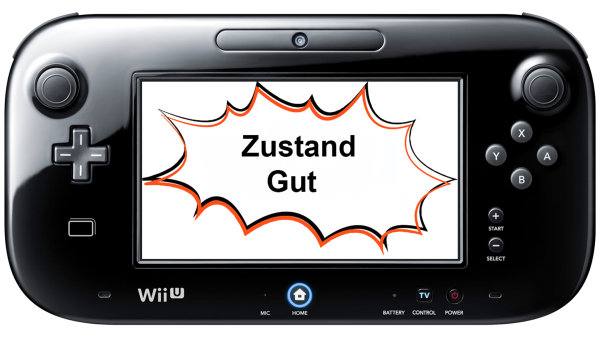 Nintendo Wii U Gamepad Original Schwarz - Zustand: Gut
