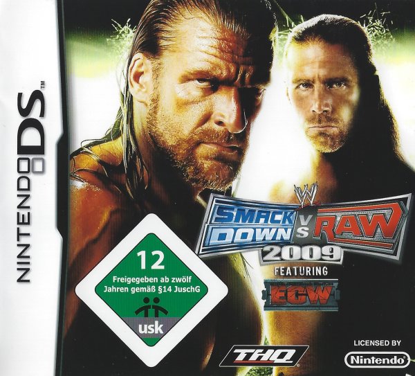 WWE SmackDown vs RAW 2009 Featuring ECW THQ Nintendo DS DSL DSi 3DS 2DS NDS NDSL