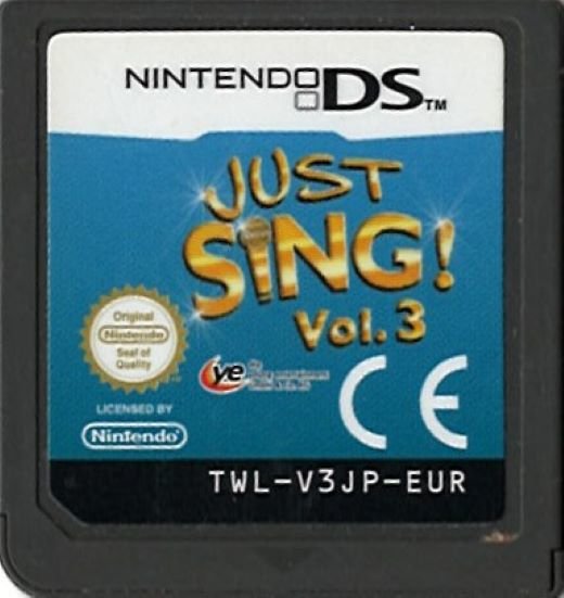 Just Sing Vol. 3 ye Nintendo DS DSL DSi 3DS 2DS NDS NDSL